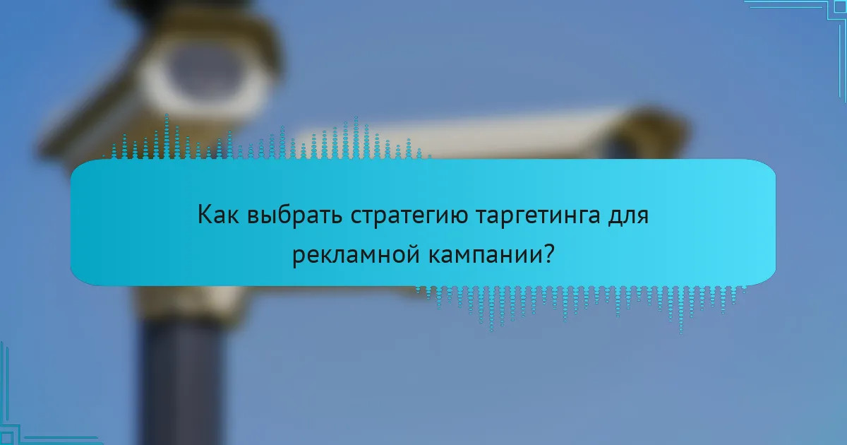 Как выбрать стратегию таргетинга для рекламной кампании?