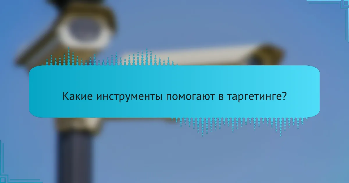 Какие инструменты помогают в таргетинге?