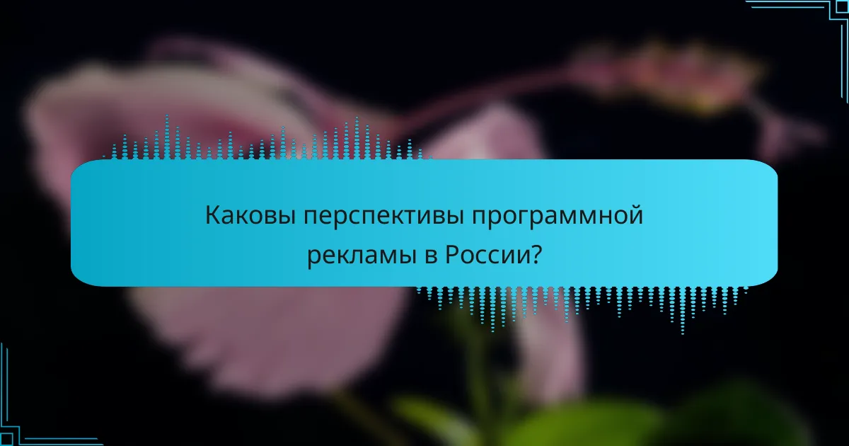 Каковы перспективы программной рекламы в России?