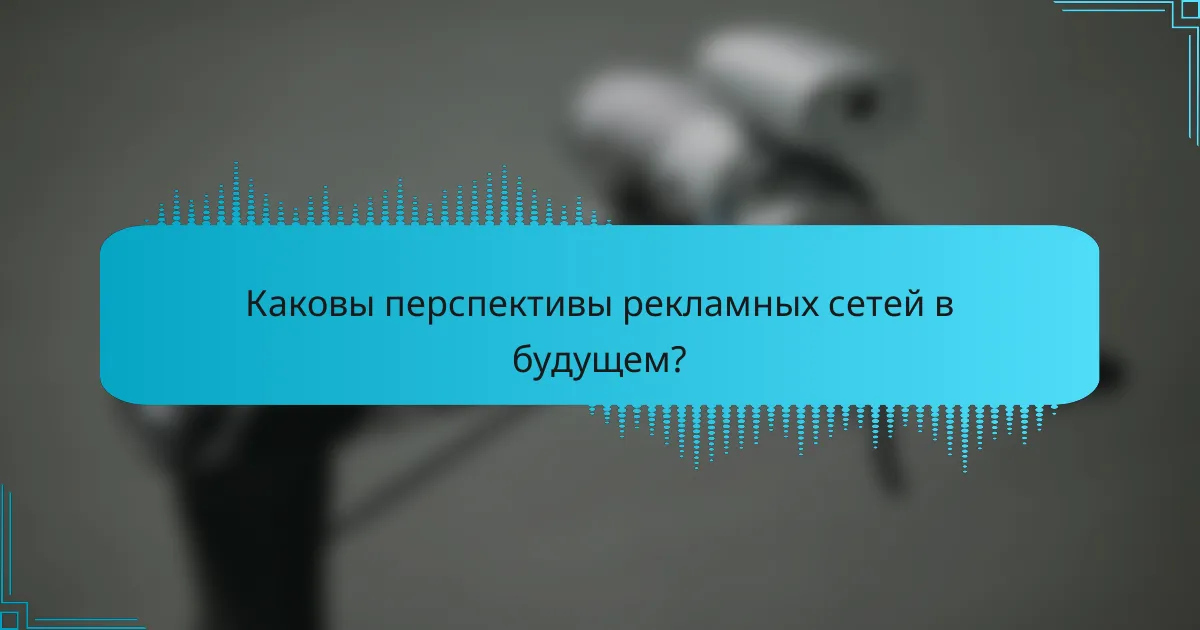 Каковы перспективы рекламных сетей в будущем?